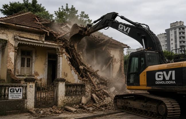 Demolição de casas antigas